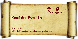 Komlós Evelin névjegykártya