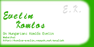 evelin komlos business card
