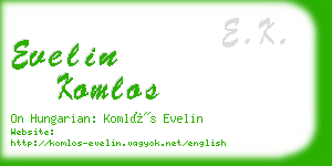 evelin komlos business card